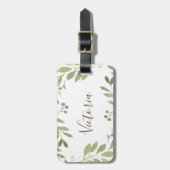 優雅な緑 ラゲッジタグ (正面縦)