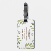 優雅な緑 ラゲッジタグ (裏面縦)