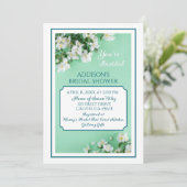 優雅な美しい!ブライダルカスタムシャワーの招待状 サンキューカード (スタンド正面)