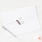 優雅な羽のエレガンスミニマリズムのウィスパー ラウンドシール (封筒)