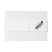 優雅な羽のエレガンスミニマリズムのウィスパー 招待状ベリーバンド (裏面例)