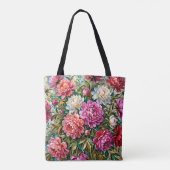 優雅な色彩の芍薬の花 トートバッグ (裏面)