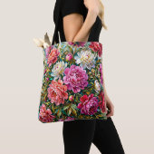 優雅な色彩の芍薬の花 トートバッグ (クローズアップ)