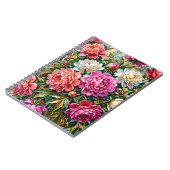 優雅な色彩の芍薬の花 ノートブック (左側)
