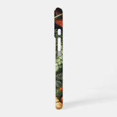 優雅な花々の配列を伴う魔法の緑のドラゴン iPhone 16ケース (左側面)