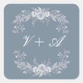 優雅な花々 スクエアシール (正面)