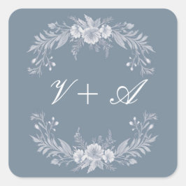 優雅な花々 スクエアシール