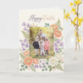 優雅な花のイースター祝福 ブランシュ招待状 カード (黄色い花)