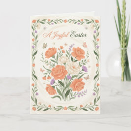 優雅な花のイースター祝福 ブランシュ招待状 カード