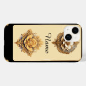 優雅な花のデザインと豪華な金の小花 Case-Mate iPhoneケース (裏面 (横))