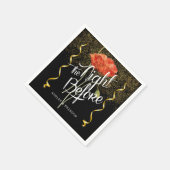 優雅な花の前夜のナプキン スタンダードカクテルナプキン (角)