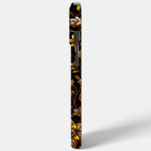 優雅な花の装飾付きゴールド文字A Case-Mate iPhoneケース (裏面 / 左)