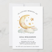 優雅な花の追悼発表 招待状 (正面)