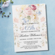 優雅な花の65歳の誕生日