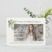 優雅な花フォト招待状 招待状 (スタンド正面)