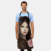 優雅な花 エプロン (着用した状態)