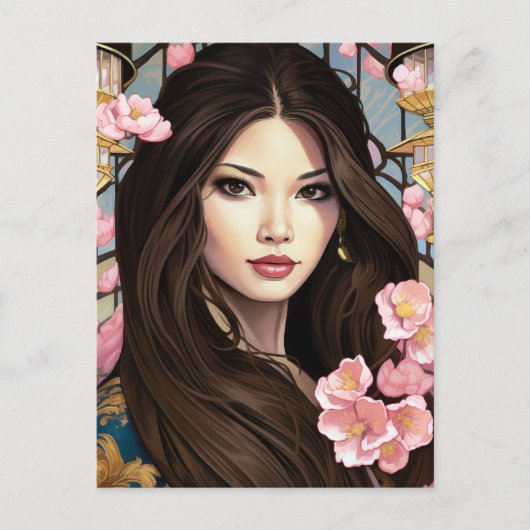 優雅な花 シーズンポストカード (正面)