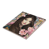 優雅な花 タイル (側面)