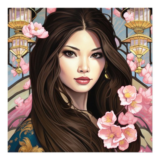 優雅な花 フォトプリント (正面)