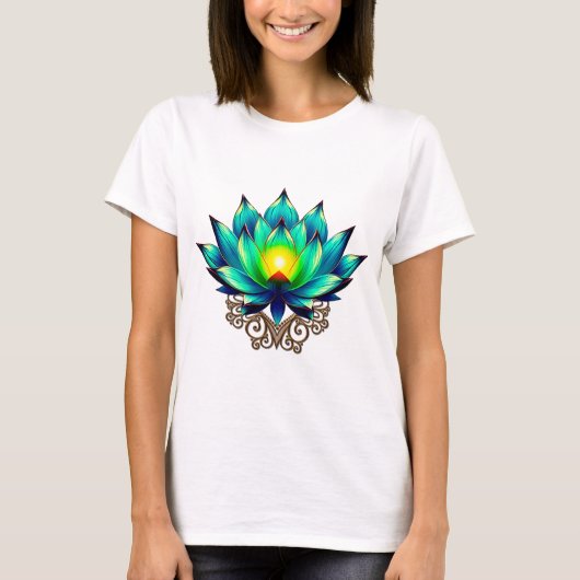 優雅な花、神秘的なロータス。 Tシャツ (正面)