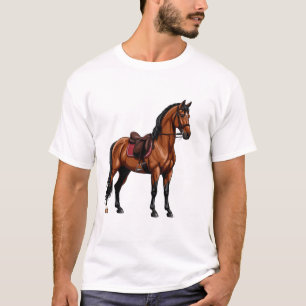 優雅な茶色の馬 Tシャツ