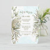 優雅な葉のデザイン 招待状 (スタンド正面)