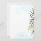 優雅な葉のデザイン 招待状 (裏面)