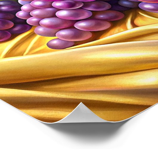 「優雅な葡萄」 ポスター (角)