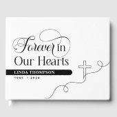 優雅な葬儀 追悼 永远に私たちの心の中に ゲストブック (正面)