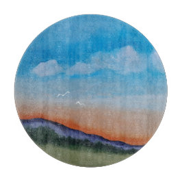 優雅な薄暗い丘 カッティングボード