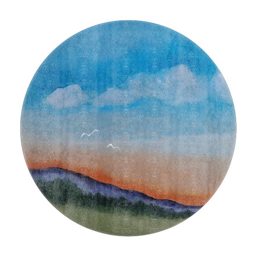 優雅な薄暗い丘 カッティングボード (正面)