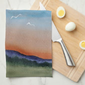 優雅な薄暗い丘 キッチンタオル (四つ折り)