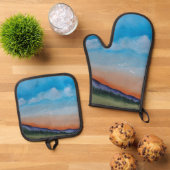 優雅な薄暗い丘 鍋つかみ&鍋敷きセット (トップダウン)