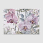 優雅な蘭の花がソフトピンクとラベンダーに咲く 薄葉紙 (正面)