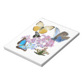 優雅な蝶と花 ノートパッド (回転)