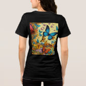 優雅な蝶のデザインシャツ トライブレンドＴシャツ (裏面)