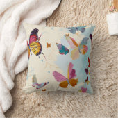 優雅な蝶のフライト枕鮮やか- クッション (ブランケット)