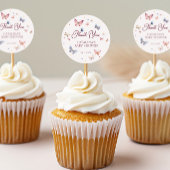 優雅な蝶パステルサンキューバタン ラウンドシール