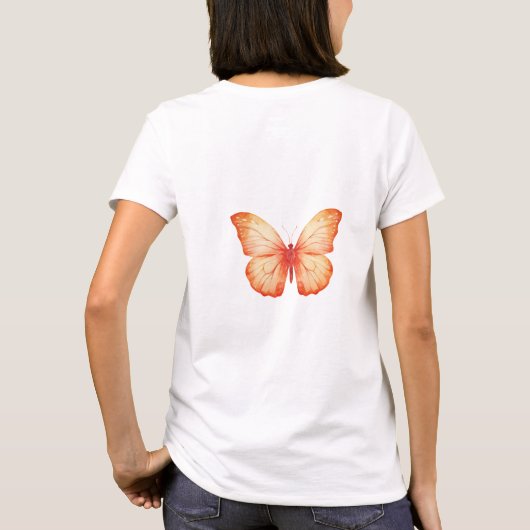 優雅な蝶 Tシャツ (裏面)