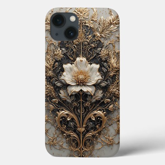 優雅な装飾模様のフラワーデザイン Case-Mate iPhoneケース (裏面)
