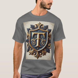 優雅な装飾紋章シールド Tシャツ