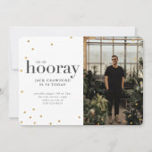 優雅な誕生日パーテモダンィーをすする 招待状 (正面)