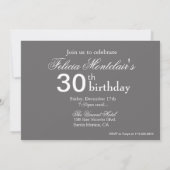 優雅な財布のハイヒールおよび口紅の第30誕生日 招待状 (裏面)