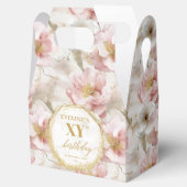 優雅な赤面ピンクの金ゴールドボホ水彩の誕生日 フェイバーボックス (オープン)