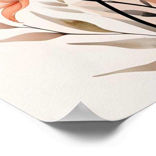 優雅な赤面開花 ポスター (角)