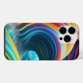優雅な輝きの虹の滝 iPhoneケース (裏面横)