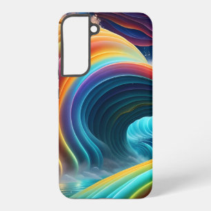 優雅な輝きの虹の滝 SAMSUNG GALAXY S22+ケース