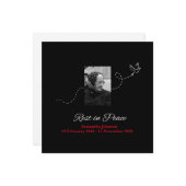 優雅な追悼の意を捧げる カード (正面/裏面インサイチュ)