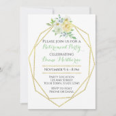 優雅な退職パーティーのご案内 招待状 (正面)