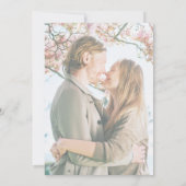 優雅な野の花の春の結婚式（裏面に写真） 招待状 (裏面)